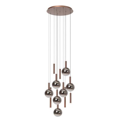 Lucide JASMINE - Pendant light - Ø 75 cm - LED Dim. - CCT - 12x4,5W 2200K/3300K - Suitable for double-height spaces and high ceiling - Copper - Premium